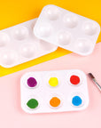 8 PCS White Plastic Paint Tray Palettes, Watercolor Palette Painting Tray for Painting Party, DIY Craft and Art Painting
