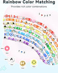 5342 PCS Clay Beads for Friendship Bracelets Making Kit, 24 Rainbow Colors Jewelry Making Supplies Heishi Beads with Elastic String and Organizer Gifts for Teen Girls Ages 6 7 8 9 10 11 12