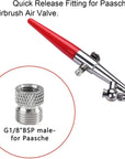 Multi-Size Airbrush Adapter Set Air Brush Fitting Connector Kit Airbrush Accessories for Air Compressor, Badger Paasche Aztec Airbrush