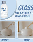 Air Dry Clay Varnish,50Ml Gloss Finish Glaze for Air Dry Clay, Clay Paint for Pottery Air Dry, High Gloss & Scratch Resistant & Waterproof, Design for Air Dry Clay Pottery (Gloss Varnish)