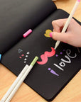 Set of 10 Marker Pens Coloured Pencils DIY for Photo Scrapbook Album Use, Multicolor, 10 Count