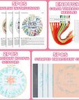 5 Sets Inspired Quote Embroidery Kit for Beginner Adult Motivational Embroidery Starter Kit Floral Cross Stamped Needlepoint Kit Embroidery Hoops Thread Needles for Adults Craft Lover