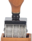 Wooden Handle & Base Roller Date Stamp, Rubber Stamp for DIY Craft Card Making Planner Scrapbooking