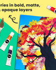Gouache Paint Sets for Artists, Adults & Kids - 36 Gouche Tubes (0.4Oz, 12Ml), 10 Painting Brushes, Knife, Sponge & Palette - Guache Watercolor Paint in Classic, Pastel & Metallic Colors