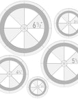5 Pcs Circle Ruler Quilting Template Set Circle Templates for Quilting Circle Rulers Quilt Arc Circle Cutter Ruler, 5 Sizes (Stylish)