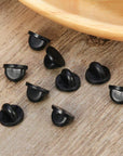 Rubber Pin Backs, 100PCS Lapel Pin Backs, Pin Safety Backs for Brooch Tie Hat Badge Insignia, Black