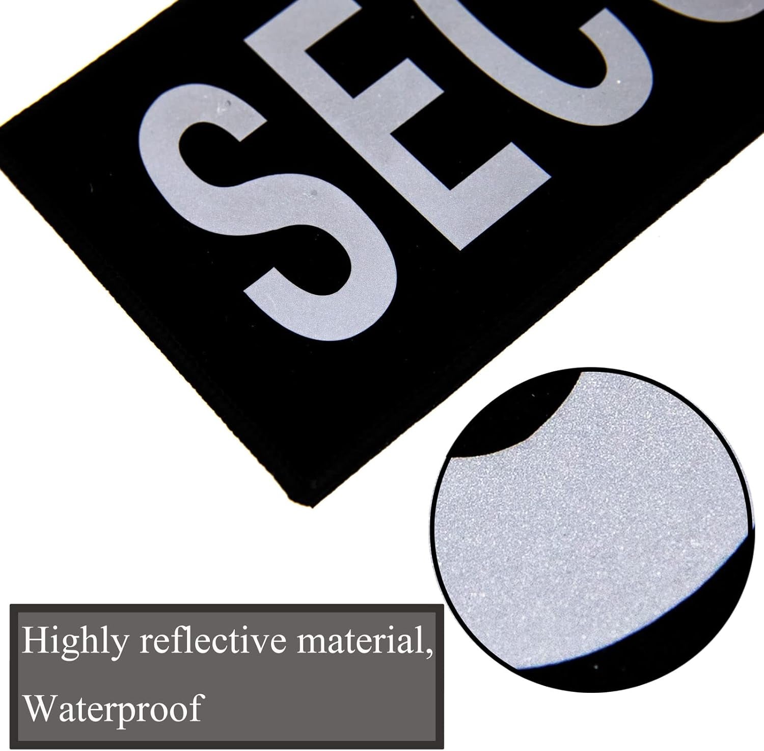 Police Patch 2 Pack Reflective Police Patch Hook and Loop Durable Fabric Police Patch with Reflective Printed Letters for Officer Guard Custom Uniforms Vest, Jacket, Carrier, 1 Small and 1 Large