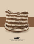Cute Devil Knitting Striped Hat