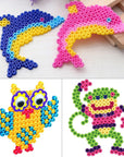 18PCS 5Mm Fuse Beads Pegboards, Large Plastic Bead Pegboard Fuse Beads Boards with 2 Beads Tweezers, Melty Beads Square Peg Boards Kit for DIY Craft Beads