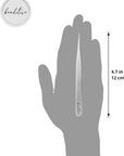 High Precision Tweezers 3 Pack - 4.7" Craft Tweezers for Sewing, Beading & DIY Crafts - Non-Serrated Jewelry Tweezer Set with Fine Point Tips - Stainless Steel Needle Nose Hobby Tweezers