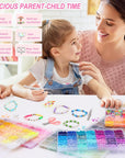Clay Bead Bracelet Making Kit, 18000Pcs 150 Colors Flat Polymer Clay Beads Heishi Beads for Jewelry Making with Preppy Beads Letter Beads Charm Space Beads and Elastic Strings