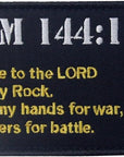 Tactical Psalm 144:1 BNW Patch Combat Badge Morale Applique Embroidered Fastener Hook & Loop Emblem