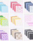 56 Pieces 9.8"X 9.8" (25Cm X 25Cm) Squares Cotton 100% Floral Printed Sewing Supplies Fabric for Quilting Patchwork, DIY Craft, Scrapbooking Cloth