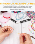 Beading Needles, 20 Pieces,Assorted Sizes, Seed Beading Needles,Large Eye Beading Needles for Beading & Jewelry Making with Aluminum Storage Tube