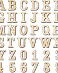 306 Pieces 1-1/4 Inch(1.25") Small Unfinished Wooden Letters and Wooden Numbers Decorative Font Alphabet Letters for Scrapbooking DIY Crafts Homemade Project