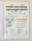 White Fusible Interfacing Lightweight Non-Woven for Sewing and Quilting Projects, Ultra Adhesive Bond Iron-On One Sided - Apparels and Face Masks, DIY Crafts (40 Inch X 3 Yard)