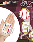 33Pcs Baseball Themed Chenille Number Patch, 2.95 Inch Gold Edges Iron on Baseball Patches for Bags Hat DIY Clothing Repair (Baseball)
