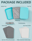 Stay Wet Palette for Acrylic Miniature Painting Kit, Paint Tray Palettes with 100PCS Pallet Paper, 4PCS Sponge, Brush Holder Mixing Paint Saver Palette for Warhammer 40K Model Paint