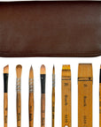 1610 Professional Watercolor Paint Brushes, 10PCS Variety Brushes for Beginners and Professionals Including Pointed Rounds, Flats, Dagger, for Watercolors,Acrylics,Inks,Gouache,Oil and Tempera