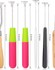 9 Pcs Crochet Hooks for Hair, Latch Hook Tool, Crochet Hair Needle, Hair Locking Tool for Dreads, Interlocking Tool for Locs