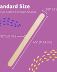 Popsicle Sticks for Crafts 200 Pcs 4.5 Inch Wax Sticks Tongue Depressors Wood Sticks Craft Sticks Popsicle Sticks for Food Ice Cream Sticks Cakesicle Sticks