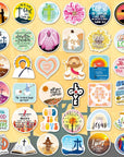 400PCS Christian Stickers, Jesus Bible Verse Stickers for Journaling Religious Motivational Quote Stickers Pack God Christian Gifts for Women Adults
