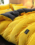 Corduroy Velvet Duvet Bedding Set