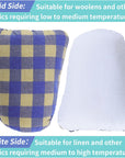 Tailors Ham, Pressing Tool for Ironing, Sewing Ham for Dart, Sleeve, Curved Seam (Blue and Yellow Plaid)