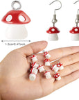 50 Pieces Mushroom Charm Pendant Mushroom Resin Charm Mushroom Jewelry Finding Charm DIY Pendant Making Resin Charm for Bracelet Necklace Earrings Keychain Craft