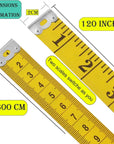 2Pcs Tape Measure Measuring Tape for Body, 120-Inch Double Scale Sewing Flexible Ruler for Weight Loss Tailor Craft Vinyl Body Measurement Tape(White, Yellow)