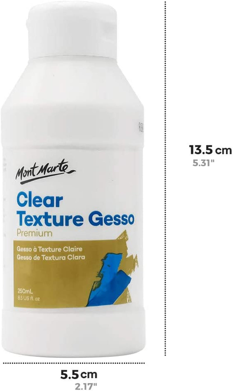 Premium Clear Texture Gesso Acrylic Medium 8.45Oz (250Ml)