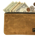 Waxed Canvas Pencil Case/Pencil Bag/Pencil Pouch, Rugged and Durable, Water Resistant, 8.5" X 4" (Set of 4)