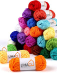 12 Skeins Mini Yarn for Knitting Crochet Craft - 100% Acrylic
