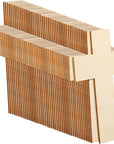 100 Pack Blank Wooden Cross Unfinished Cross Shaped Wood Cutouts for Crafts Wood Cross for DIY Projects Sunday School Church Home Decoration Ornaments, 11 X 7 Cm/ 4.3 X 2.8 Inches