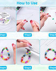 Stretchy String for Bracelets, 5 Rolls Clear Elastic String Stretch Cord Jewelry Bead Bracelet String with 2 Pcs Beading Needles for Seed Beads, Pony Beads