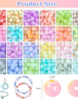700Pcs Glass Beads for Jewelry Making, 24 Color 8Mm Glass Crystal Beads Friendship Bracelets Making Kit for DIY Earrings Necklaces Rings