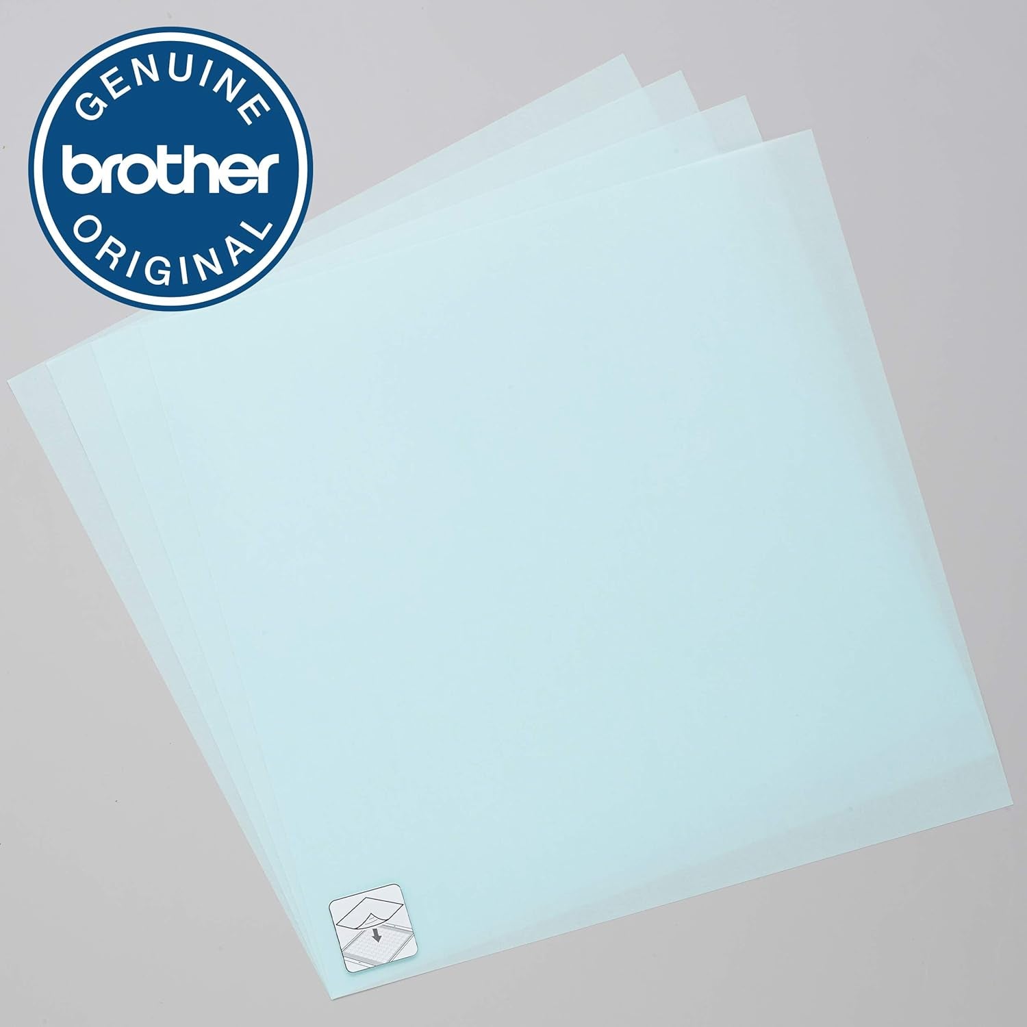 Scanncut High Tack Fabric Support Sheet CASTBL2, 4 Pieces 12" X 12" High Adhesive Sheets for Scanncut Mats, Use for Cutting Fabric Appliques, Quilting Pieces, Sewing Patterns and More