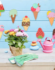 40 Pieces Unfinished Summer Ice Cream Wooden Cutouts, 8 Styles Ice Cream Wood Slices Unfinished Wood Cutouts Blank Wooden Paint Crafts for Kids Birthday Painting, Summer DIY Crafts Home Decoration