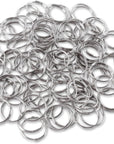 1" (25Mm) Nickel Plated Silver Steel round Edged Split Circular Keychain Ring Clips for Car Home Keys Organization, Arts & Crafts, Lanyards (100)
