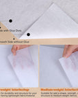 Light Weight White Iron-On Non-Woven Fusible Interfacing 12 Inch X 27 Yards Light Weight Non-Woven Interfacing Iron on Polyester Single-Sided Interfacing for DIY Crafts Supplies
