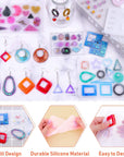 Resin Molds for Jewelry,  678Pcs Earring Making Kit with 28Pcs Epoxy Molds and 650Pcs Earring Hooks, Jump Rings for Pendants, Resin Crafts, DIY Earring