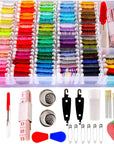 200Pcs+ Embroidery Floss Kit, Friendship Bracelet String Kit with Organizer Box-Included 100Pcs Friendship Bracelet Floss Thread,Cross Stitch Kits Gifts