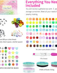 5 Boxes Bracelet Making Kit Pony Beads, 96 Colors 6X9Mm Friendship Bracelet Kit Large Plastic Kandi Beads for Bracelets with 800Pcs Letter Bead Bulk Crafts Gift for Kids Adults DIY Jewelry Toys