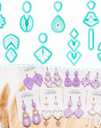 Polymer Clay Cutters, Set of 19 Shapes Boho Clay Cutters for Polymer Clay Jewelry, Organic Clay Earrings Cutters, Polymer Clay Cutters for Polymer Clay Jewelry Making