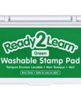 Washable Stamp Pad - Green - Non-Toxic - Fade Resistant - Perfect for Scrapbooks, Posters and Cards
