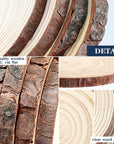 24 PCS Wood Slices Bulk, 4-4.7 Inch Unfinished Natural with Tree Barks Rustic Wedding Centerpiece Disc, Craft Wood Pieces for Circles Craft Christmas Ornaments and DIY Table Decorations
