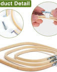 3 Pieces 3 Sizes Square Embroidery Hoops Adjustable Circle Cross Stitch Hoop Embroidery Frames for Sewing, Needlework, DIY Embroidery Craft