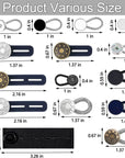 24 Pcs Extender Button Set, Flexible Adjustable Elastic Waist Extender Button, Invisible Collar Neck Extenders, No-Sew Extend Buttons for Women and Men'S Pants Jeans Skirts Clothing Supplies