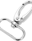 1-Inch Silver Curved Lobster Clasps Swivel Trigger Clips Snap (Pack of 20)