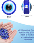 150 Pieces Evil Eye Beads Evil Eye Handmade Resin Beads Charms round Evil Eye Spacer Beads Turkish Handmade Beads for DIY Jewelry Bracelet Earring Necklace Craft Making